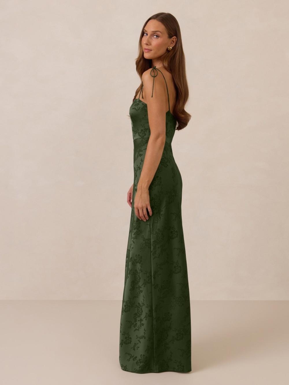 Park & Fifth Beckett Dress Size MM / Dark Olive Jacquard - Picture 5 of 5